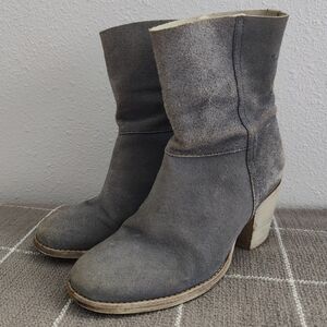 Vtg Humanoid Suede Leather Boots Retro 70s style